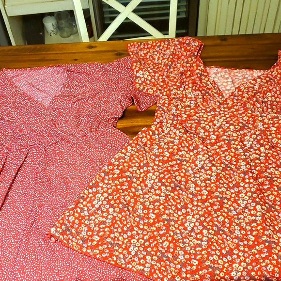SHEIN Dresses & Skirts - 2 Red Dresses, Size 1XL